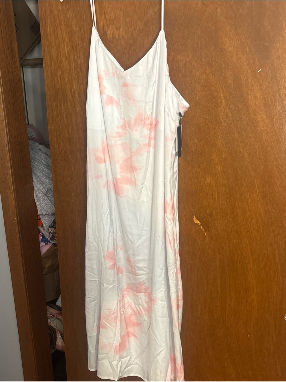 Black Tape_ Rose Blue Tie-Dye Maxi Dress